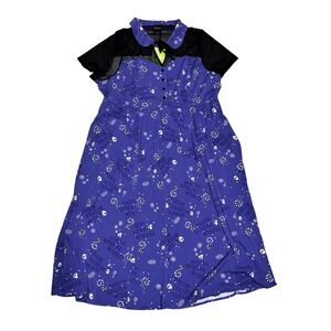 Torrid Warner Bros. Beetlejuice Midi‎ Challis Mesh Purple Skull & Sandworm Skull